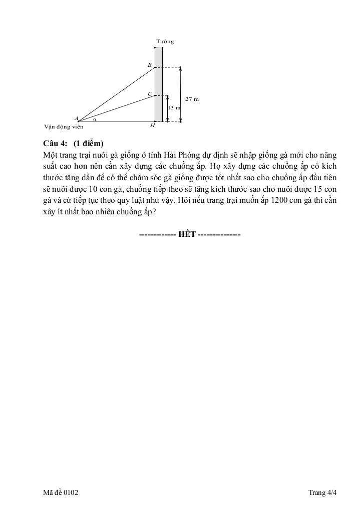 đề giữa học kì 1 toán 11 năm 2025 – 2026 trường thpt lê chân – hải phòng 7