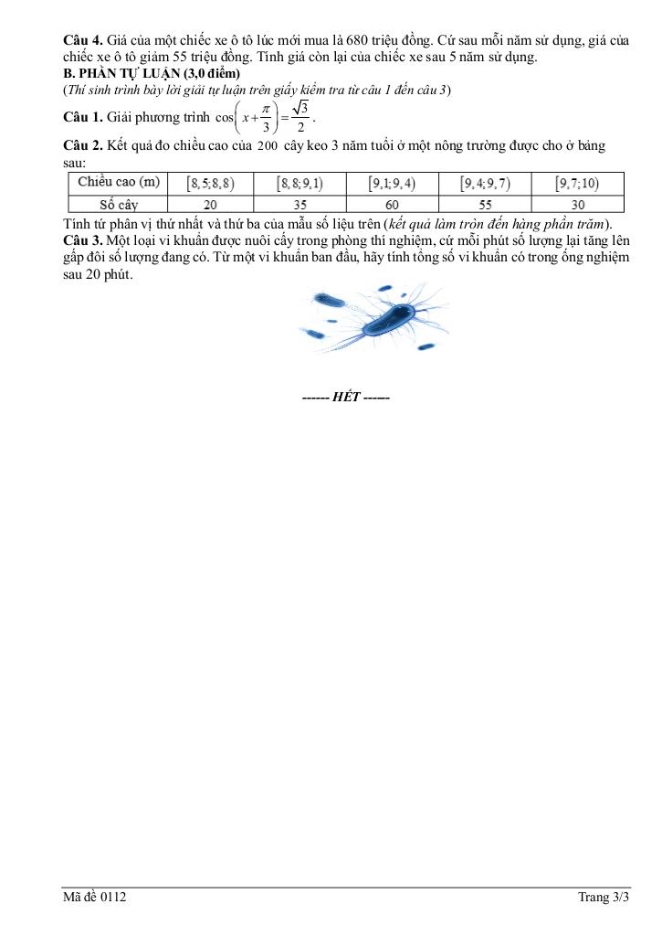 đề giữa học kì 1 toán 11 năm 2025 – 2026 trường thpt lê lợi – quảng ngãi 5