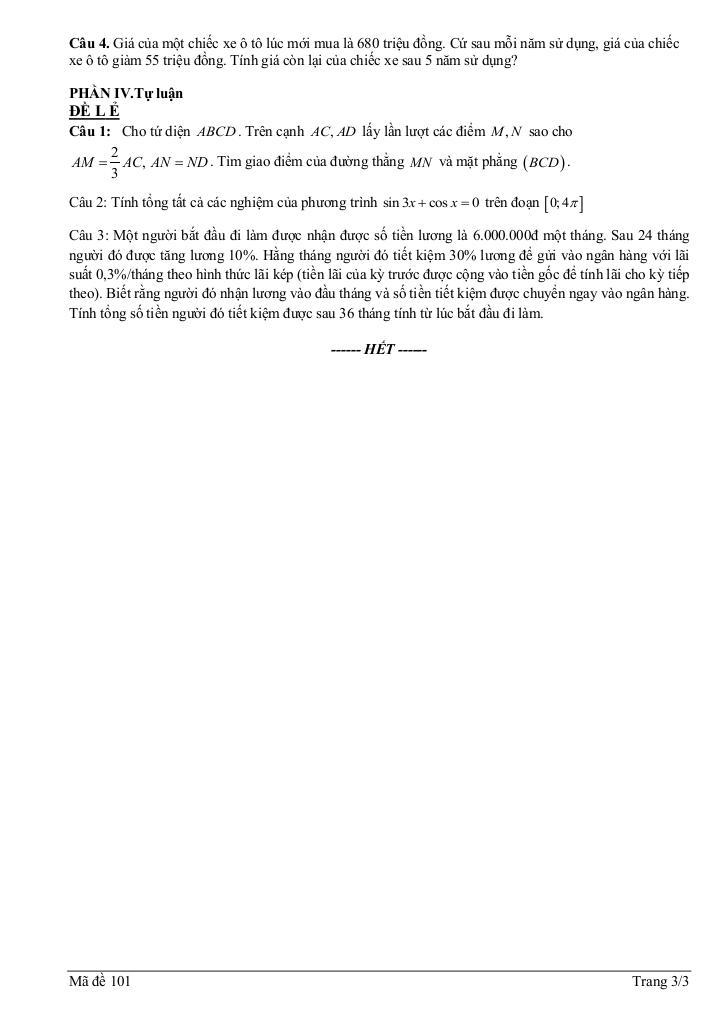 đề giữa học kì 1 toán 11 năm 2025 – 2026 trường thpt nhị chiểu – hải phòng 2