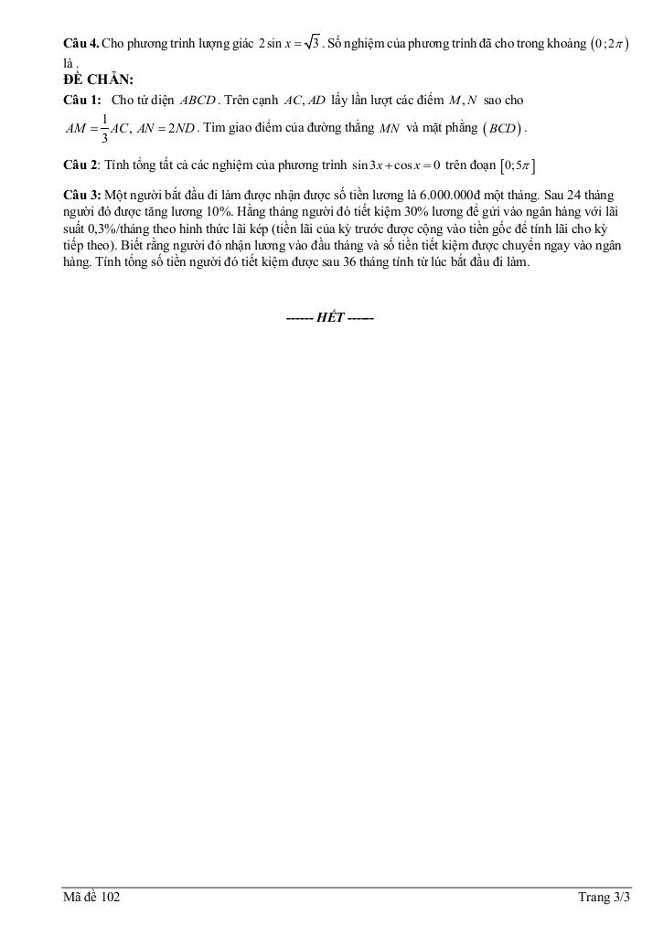 đề giữa học kì 1 toán 11 năm 2025 – 2026 trường thpt nhị chiểu – hải phòng 5