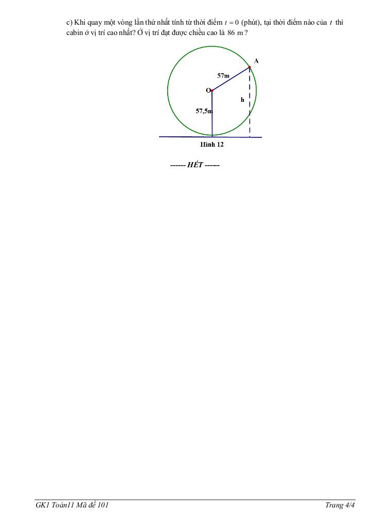đề giữa học kì 1 toán 11 năm 2025 – 2026 trường thpt nhữ văn lan – hải phòng 3