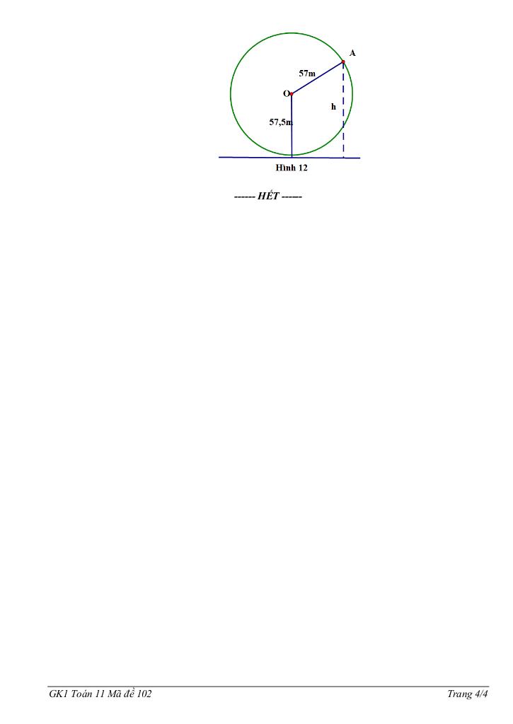 đề giữa học kì 1 toán 11 năm 2025 – 2026 trường thpt nhữ văn lan – hải phòng 7