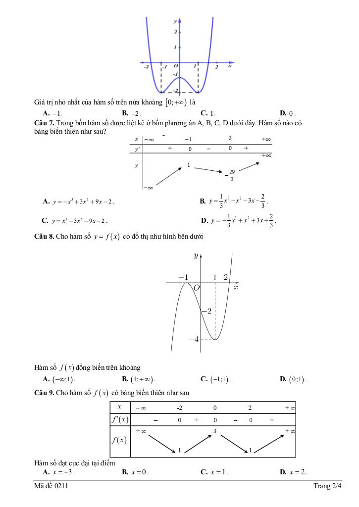 đề giữa học kì 1 toán 12 năm 2025 – 2026 trường đông thành – vĩnh long 1