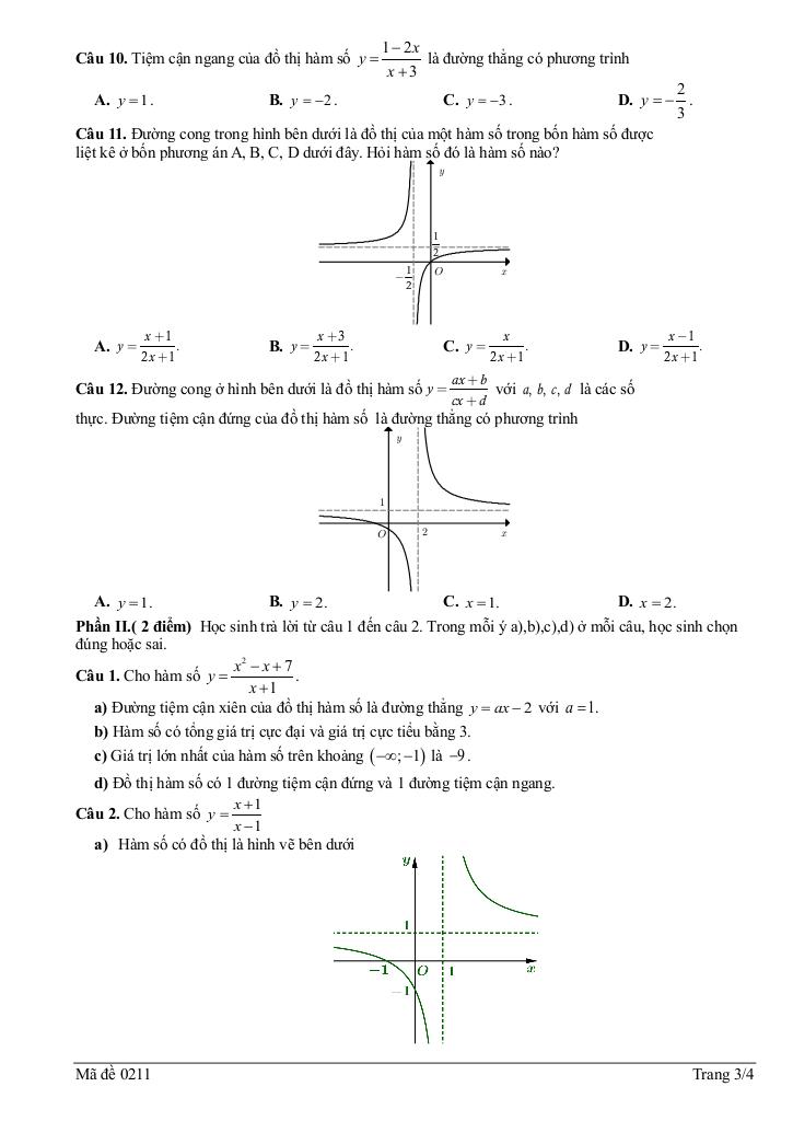 đề giữa học kì 1 toán 12 năm 2025 – 2026 trường đông thành – vĩnh long 2