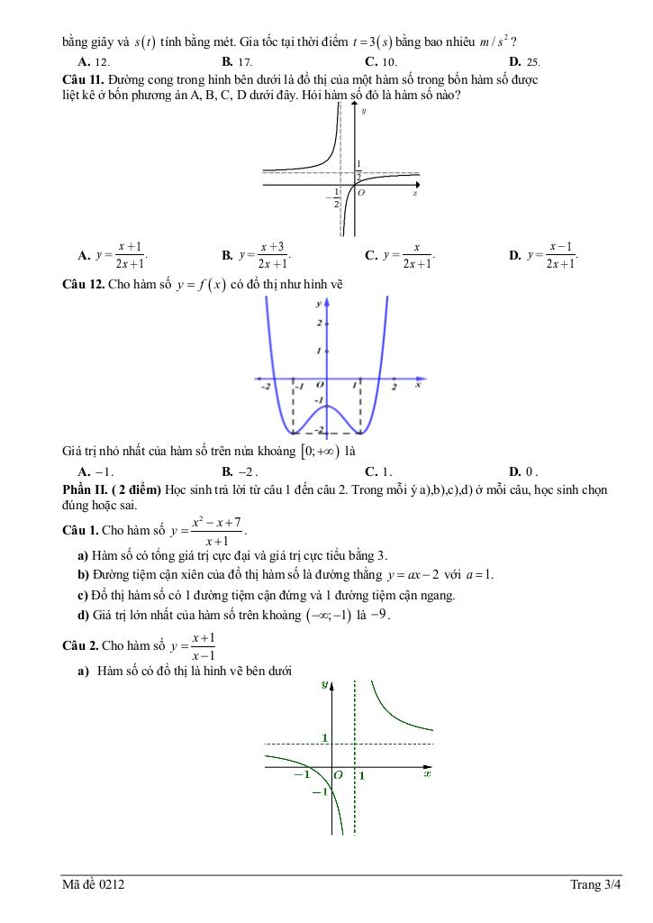 đề giữa học kì 1 toán 12 năm 2025 – 2026 trường đông thành – vĩnh long 6