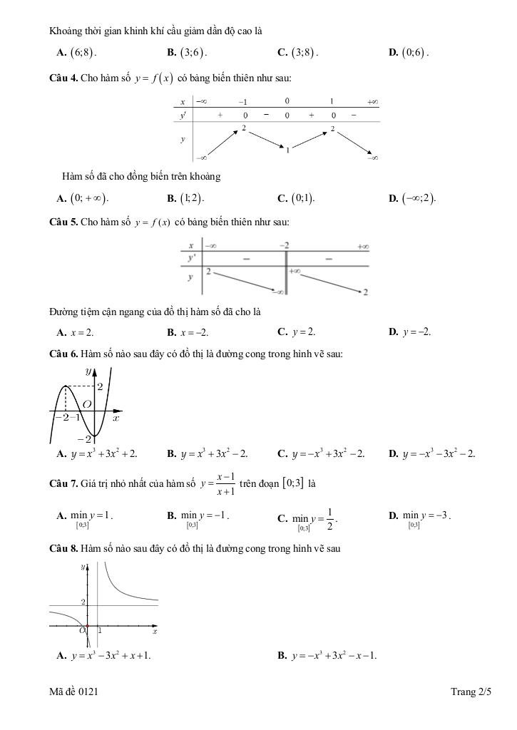 đề giữa học kì 1 toán 12 năm 2025 – 2026 trường thpt lê lợi – quảng ngãi 1