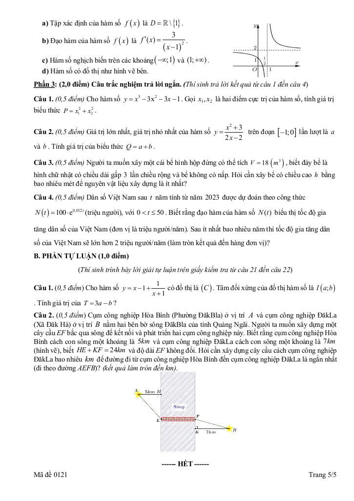 đề giữa học kì 1 toán 12 năm 2025 – 2026 trường thpt lê lợi – quảng ngãi 4