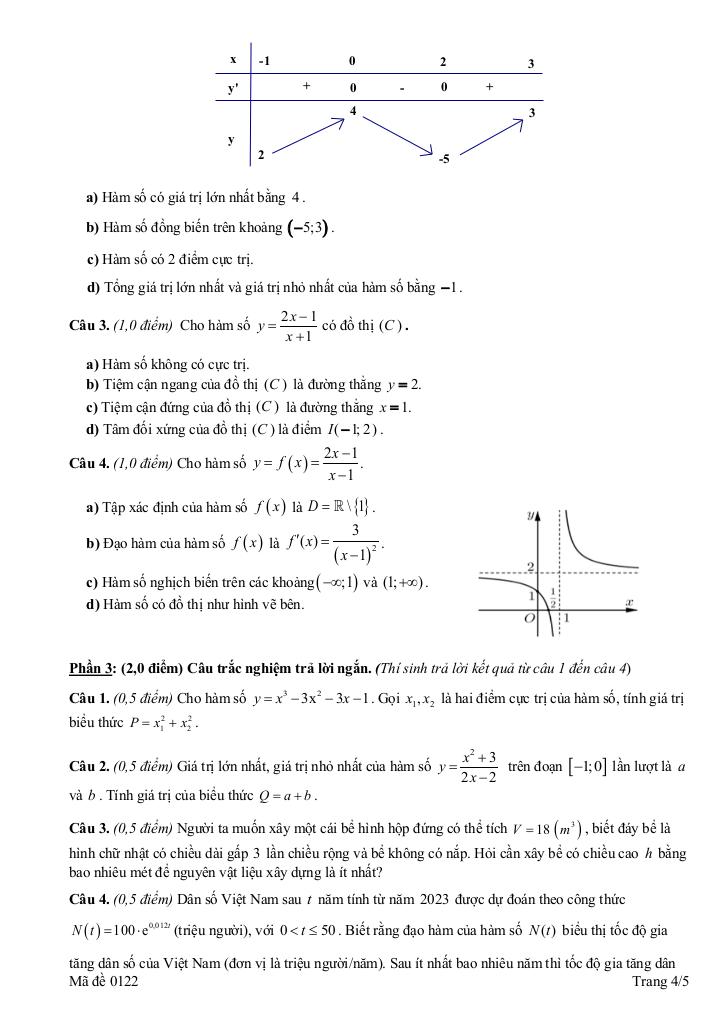 đề giữa học kì 1 toán 12 năm 2025 – 2026 trường thpt lê lợi – quảng ngãi 8