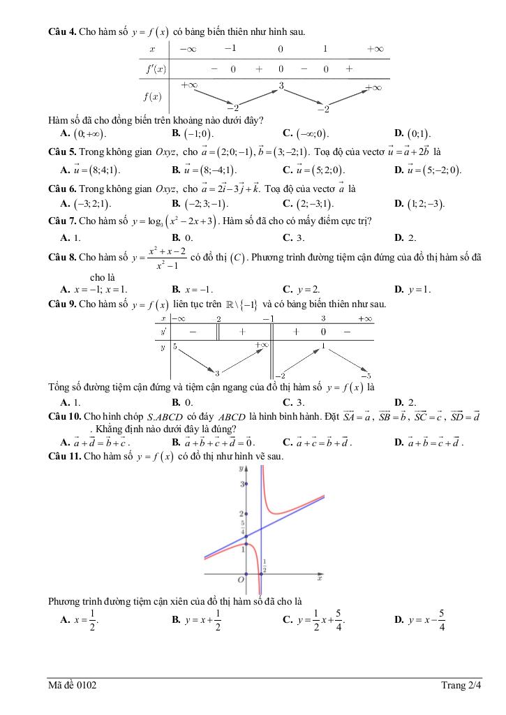 đề giữa học kì 1 toán 12 năm 2025 – 2026 trường thpt mạc đĩnh chi – hải phòng 5