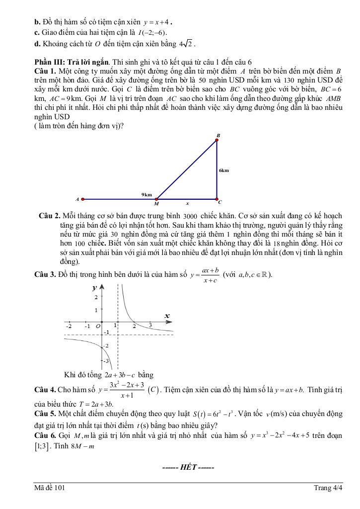 đề giữa học kì 1 toán 12 năm 2025 – 2026 trường thpt nguyễn trung trực – gia lai 3