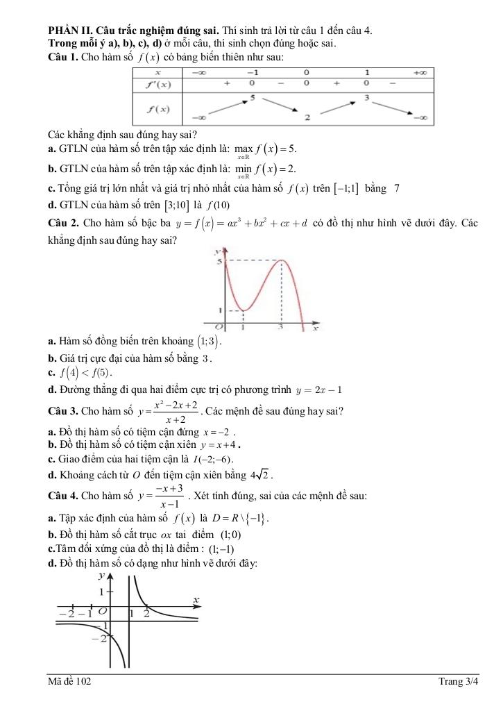đề giữa học kì 1 toán 12 năm 2025 – 2026 trường thpt nguyễn trung trực – gia lai 6