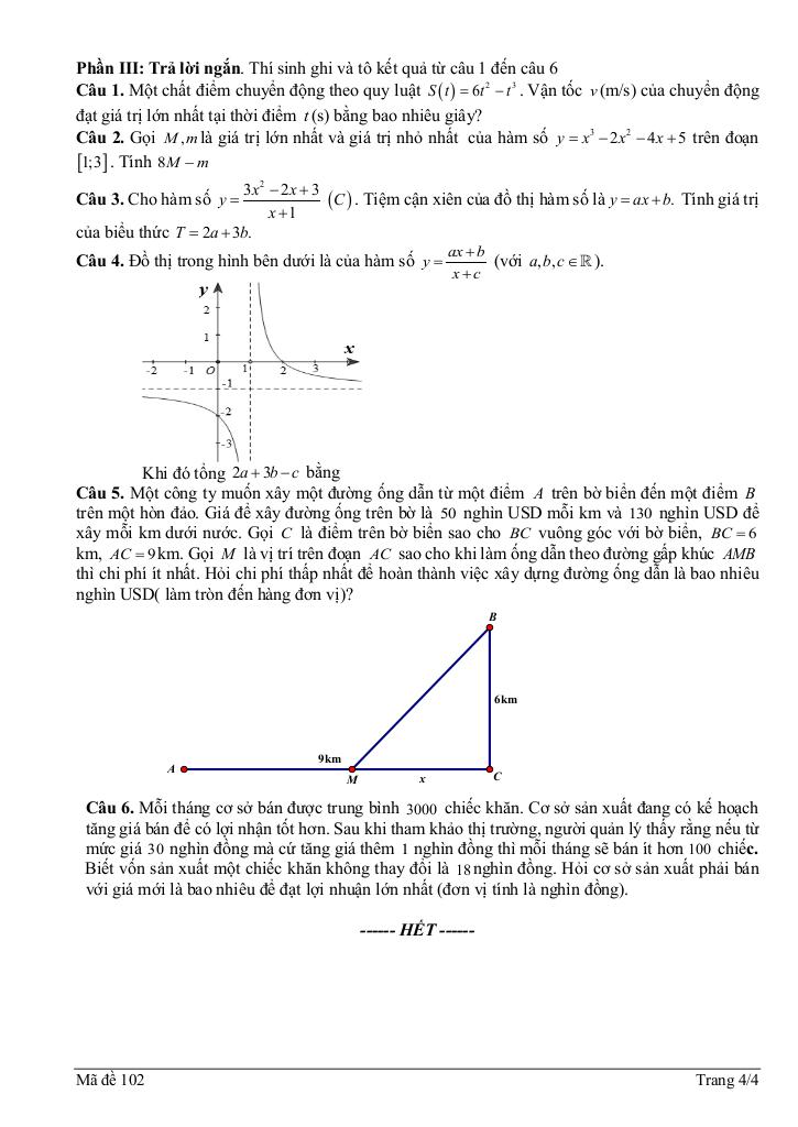 đề giữa học kì 1 toán 12 năm 2025 – 2026 trường thpt nguyễn trung trực – gia lai 7
