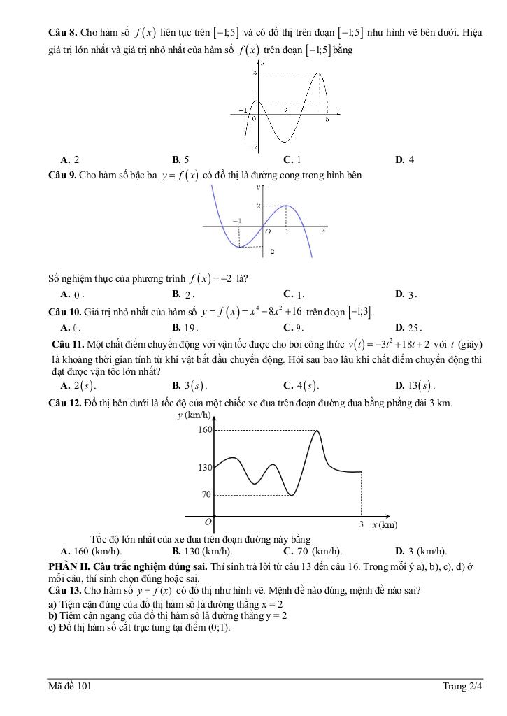 đề giữa học kì 1 toán 12 năm 2025 – 2026 trường thpt nhữ văn lan – hải phòng 1