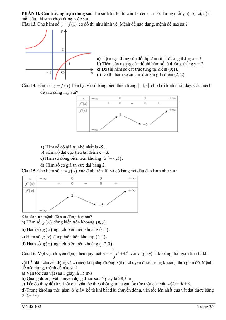 đề giữa học kì 1 toán 12 năm 2025 – 2026 trường thpt nhữ văn lan – hải phòng 6