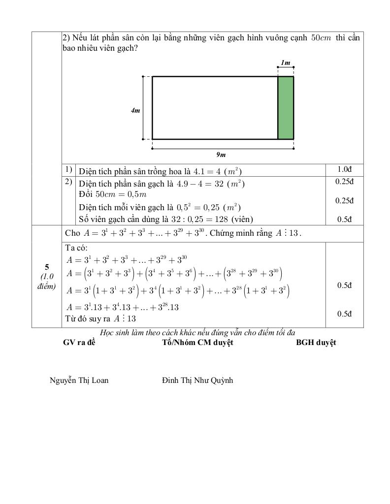 đề giữa học kì 1 toán 6 năm 2024 – 2025 trường thcs phúc lợi – hà nội 4