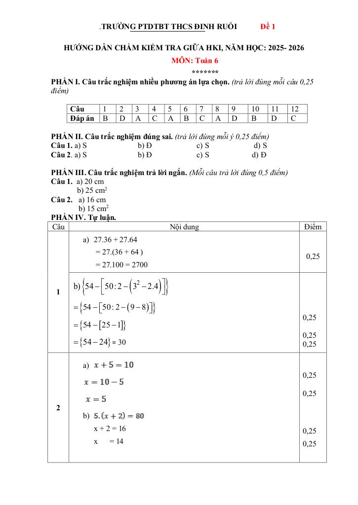 đề giữa học kì 1 toán 6 năm 2025 – 2026 trường thcs đinh ruối – gia lai 8