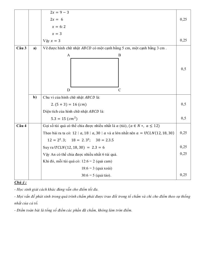 đề giữa học kì 1 toán 6 năm 2025 – 2026 trường thcs nội duệ – bắc ninh 3