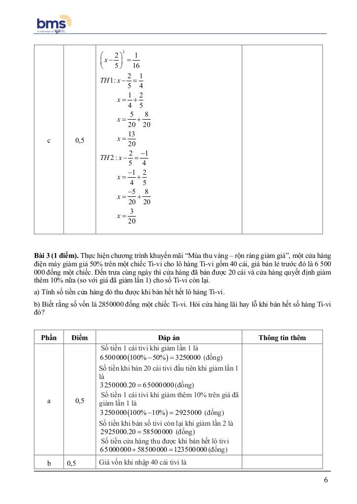 đề giữa học kì 1 toán 7 năm 2024 – 2025 trường ban mai school – hà nội 5