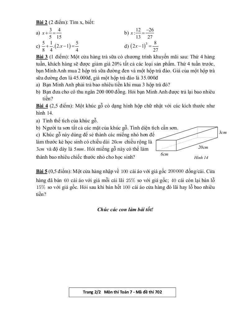 đề giữa học kì 1 toán 7 năm 2025 – 2026 trường thcs ái mộ – hà nội 3