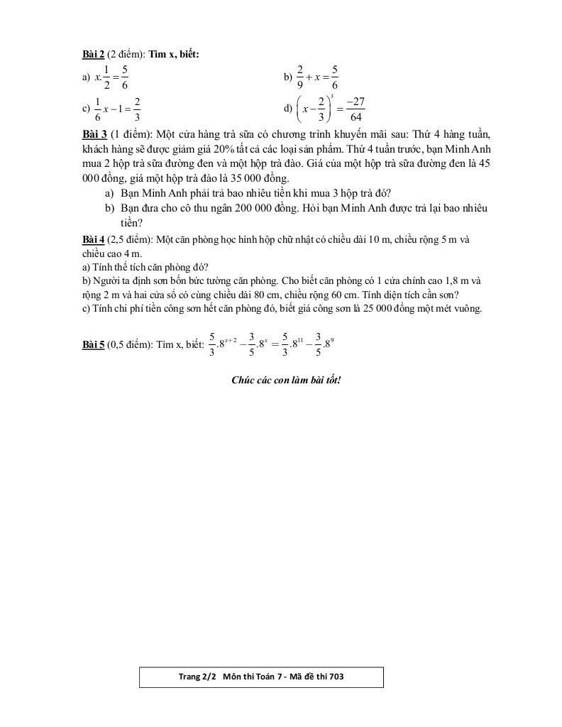 đề giữa học kì 1 toán 7 năm 2025 – 2026 trường thcs ái mộ – hà nội 5