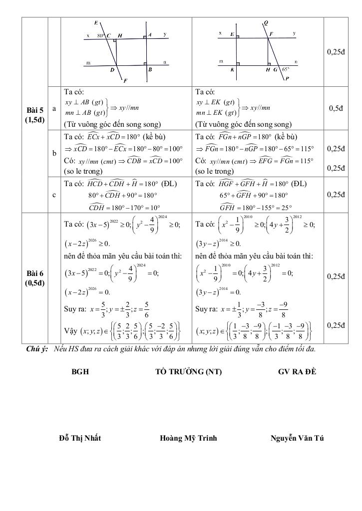 đề giữa học kì 1 toán 7 năm 2025 – 2026 trường thcs bát tràng – hà nội 5