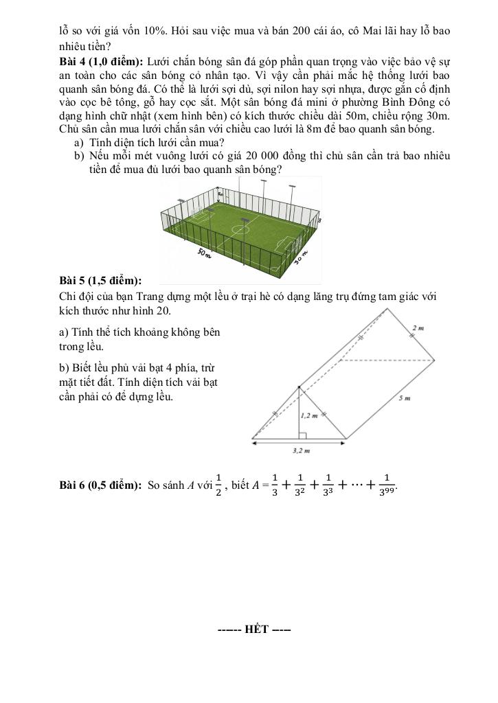 đề giữa học kì 1 toán 7 năm 2025 – 2026 trường thcs phú lợi – tp hcm 2