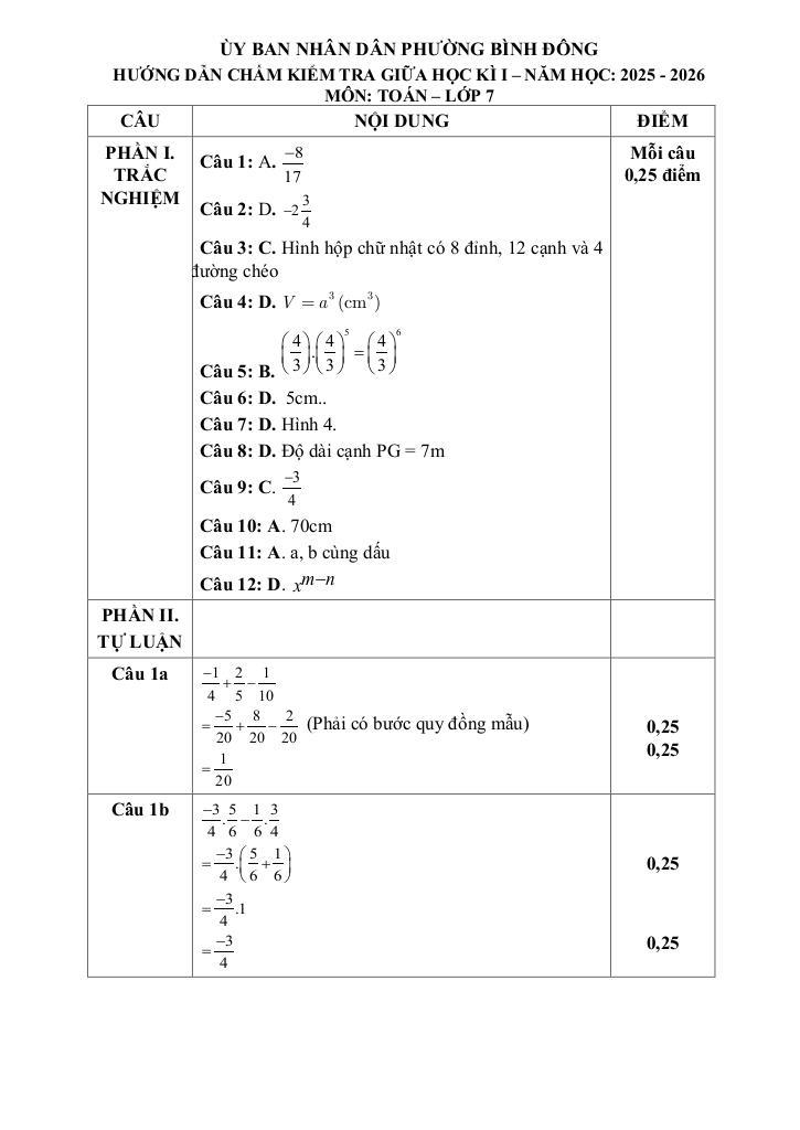 đề giữa học kì 1 toán 7 năm 2025 – 2026 trường thcs phú lợi – tp hcm 3