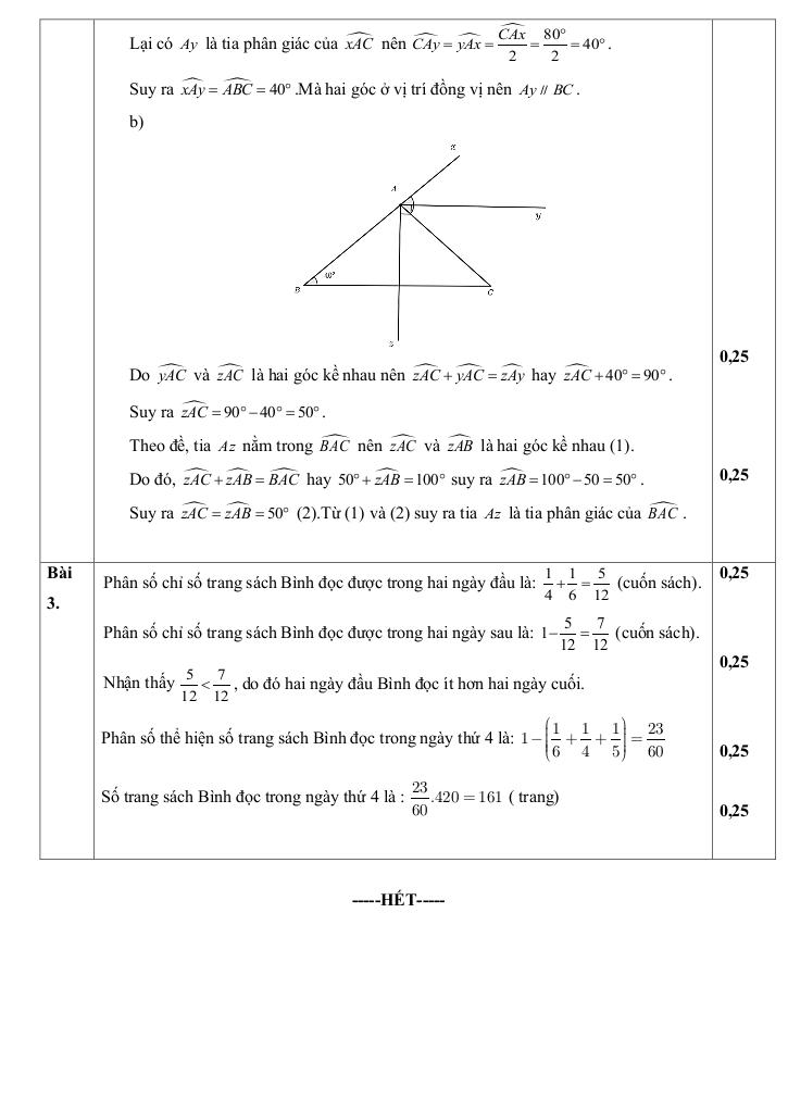 đề giữa học kì 1 toán 7 năm 2025 – 2026 trường thcs thanh miện – hải phòng 9