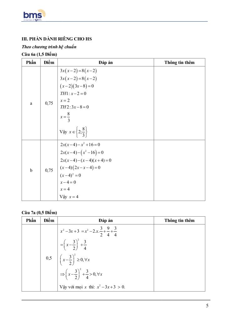 đề giữa học kì 1 toán 8 năm 2024 – 2025 trường ban mai school – hà nội 4
