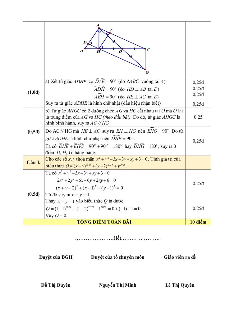 đề giữa học kì 1 toán 8 năm 2025 – 2026 trường thcs tân sỏi – bắc ninh 7