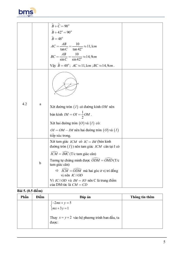 đề giữa học kì 1 toán 9 năm 2024 – 2025 trường ban mai school – hà nội 4