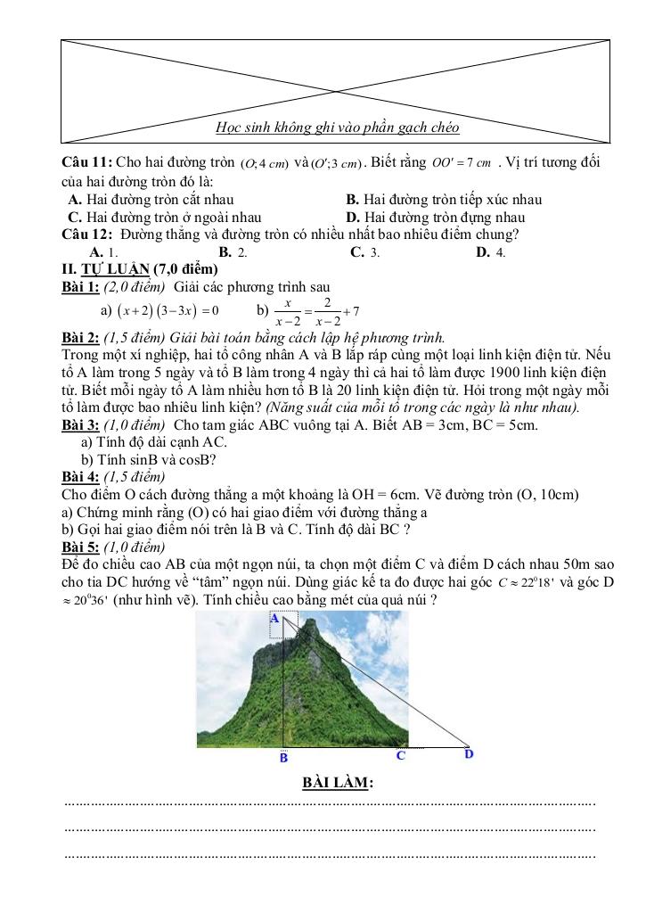 đề giữa học kì 1 toán 9 năm 2024 – 2025 trường thcs hoài thanh – bình định 6