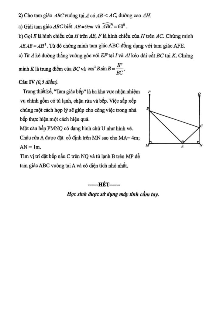đề giữa học kì 1 toán 9 năm 2025 – 2026 trường thcs dịch vọng hậu – hà nội 1