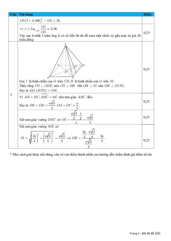đề giữa học kì 2 toán 11 năm 2024 – 2025 trường thpt phù cát 3 – bình định 4
