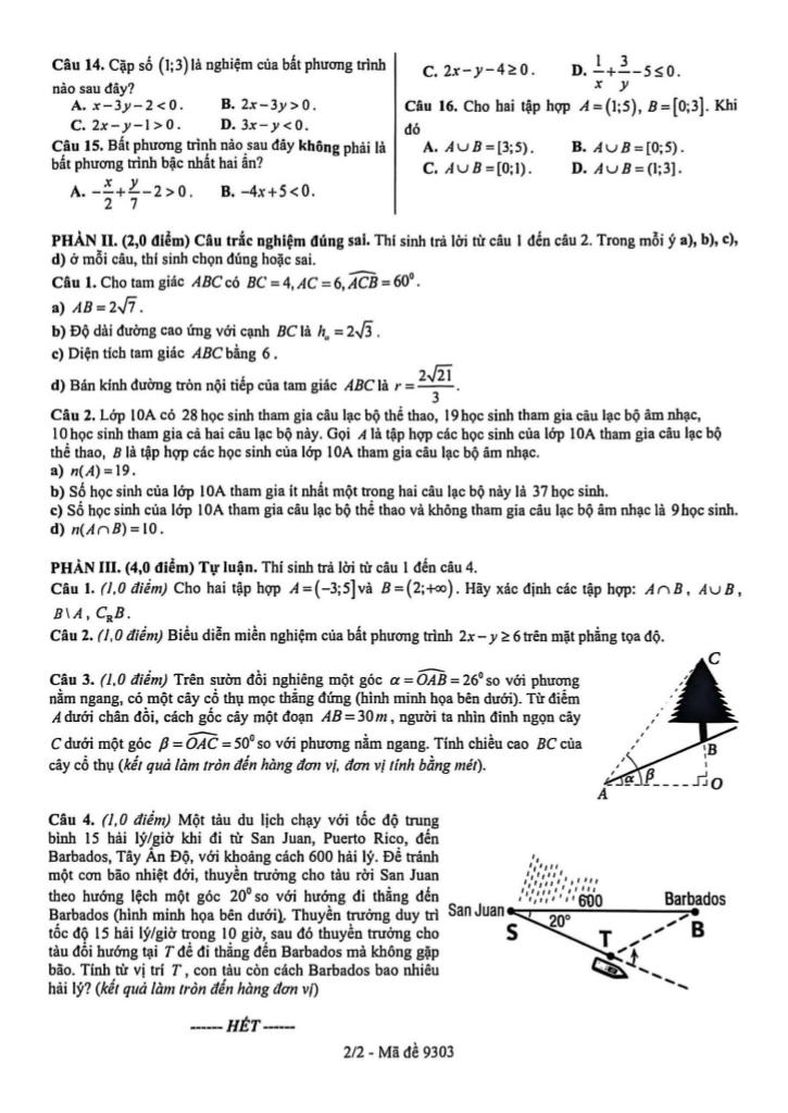 đề giữa học kỳ 1 toán 10 năm 2025 – 2026 trường thpt hồ thị bi – tp hcm 1