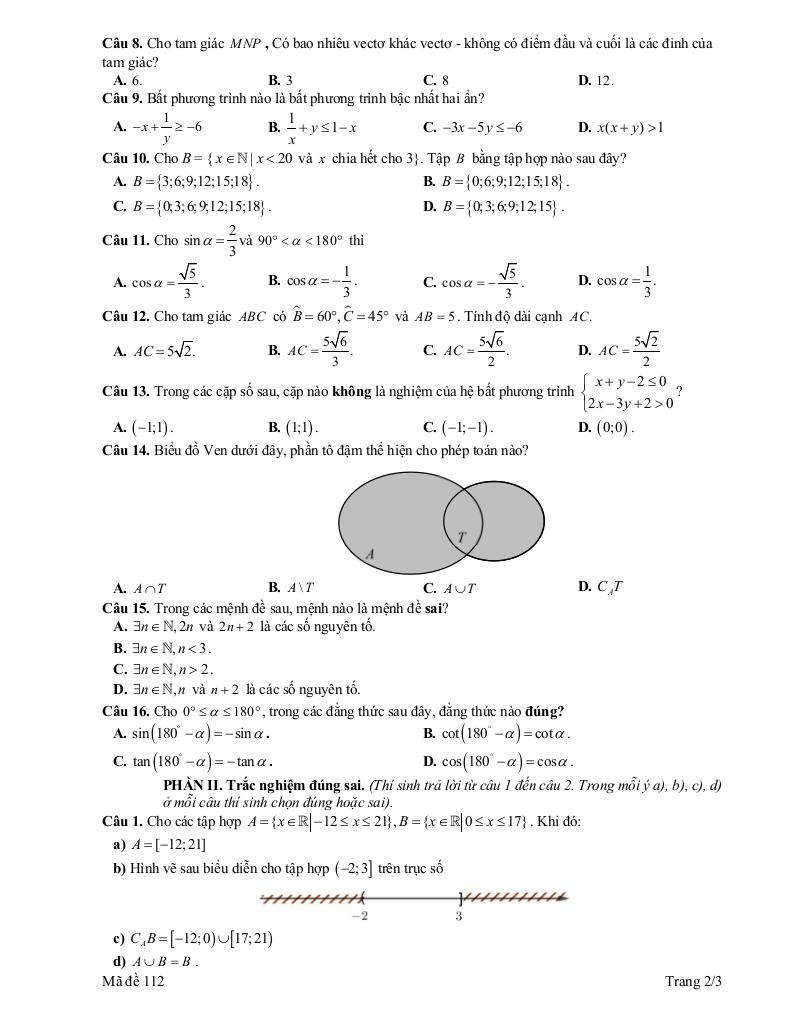 đề giữa học kỳ 1 toán 10 năm 2025 – 2026 trường thpt huỳnh thúc kháng – nghệ an 4