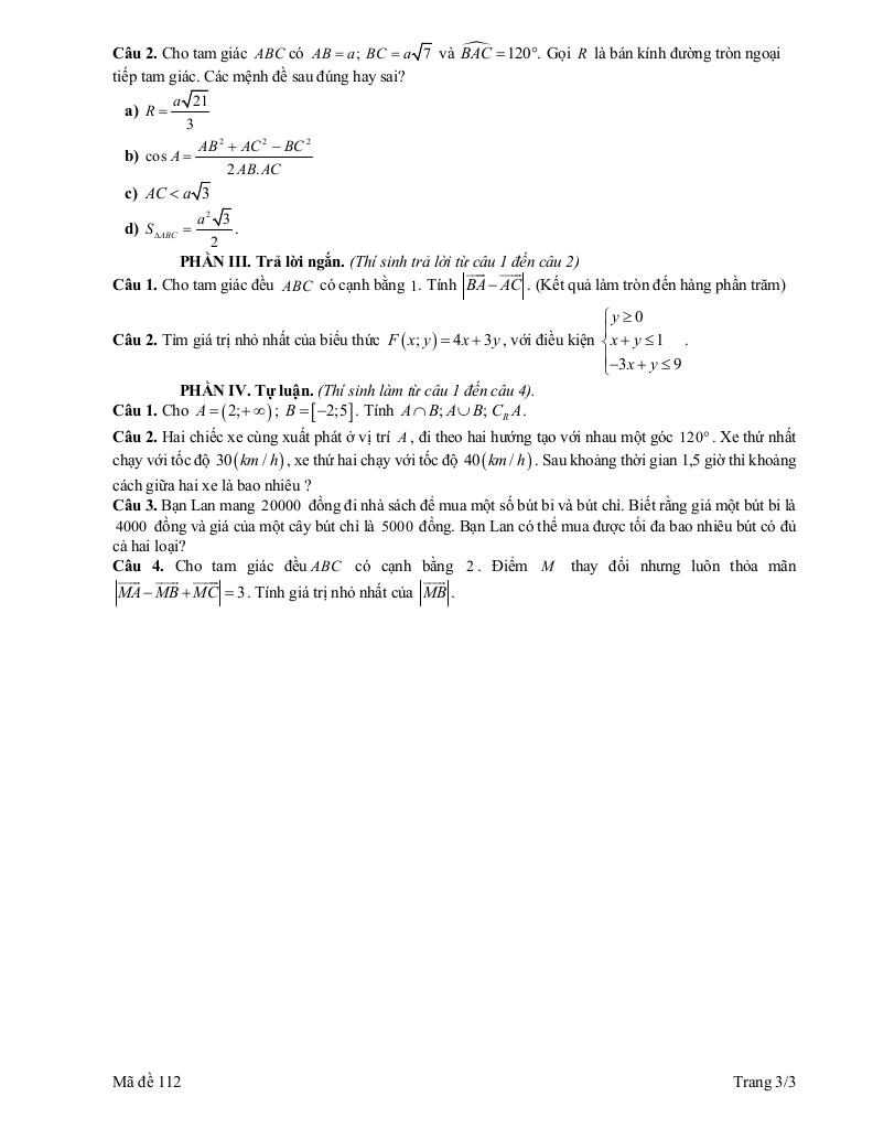 đề giữa học kỳ 1 toán 10 năm 2025 – 2026 trường thpt huỳnh thúc kháng – nghệ an 5