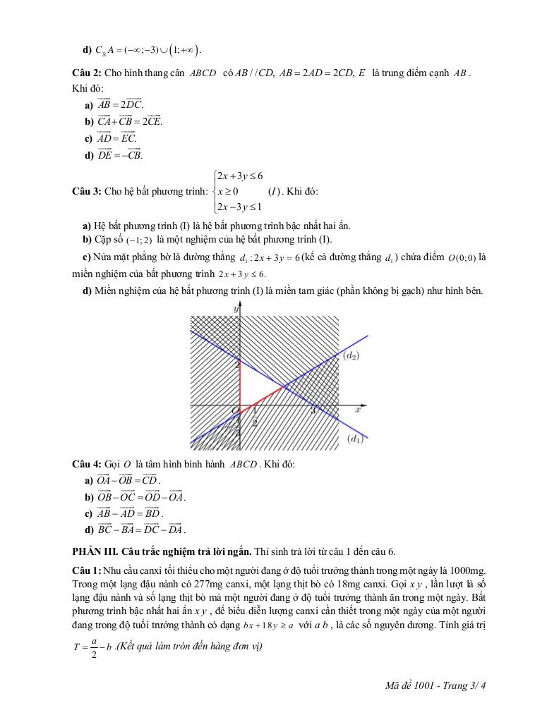 đề giữa học kỳ 1 toán 10 năm 2025 – 2026 trường thpt lê quý đôn – ninh bình 2