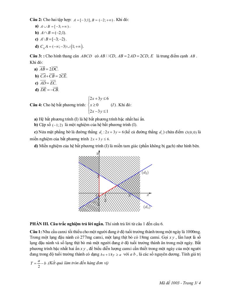 đề giữa học kỳ 1 toán 10 năm 2025 – 2026 trường thpt lê quý đôn – ninh bình 6