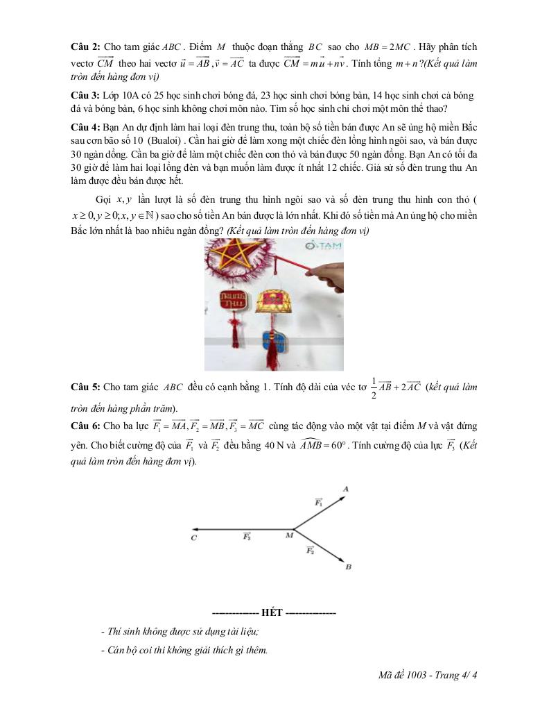 đề giữa học kỳ 1 toán 10 năm 2025 – 2026 trường thpt lê quý đôn – ninh bình 7