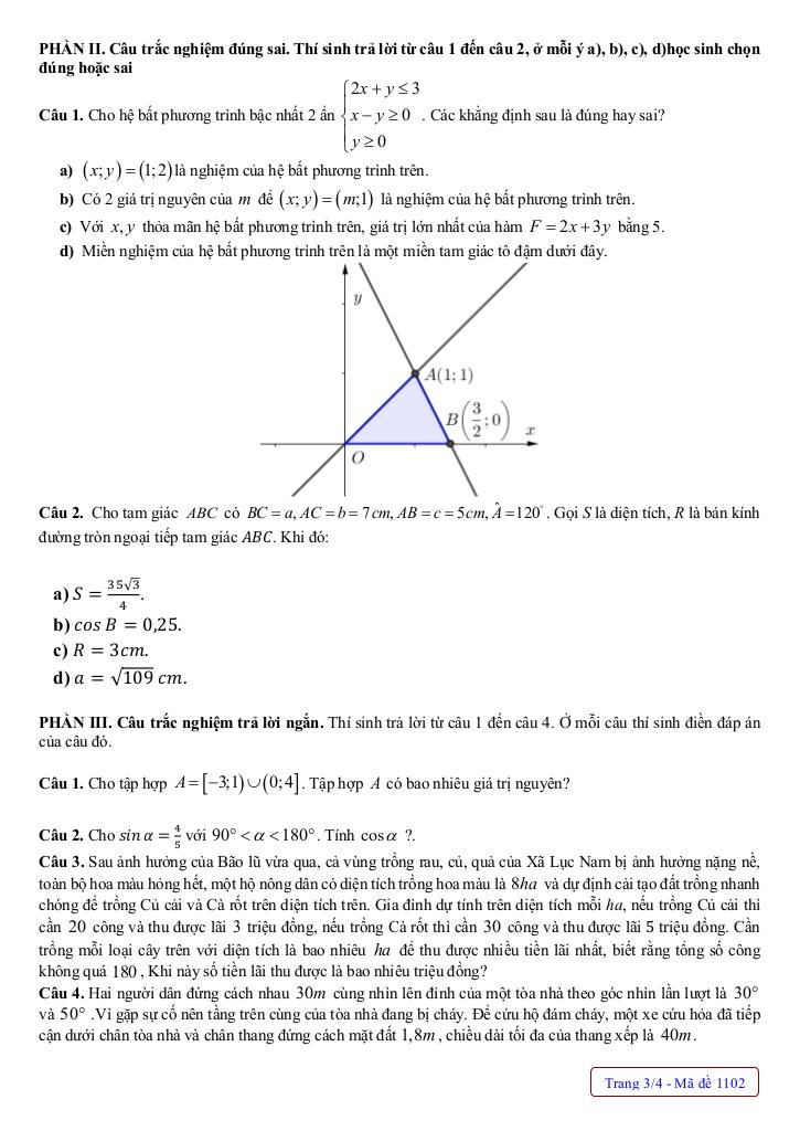 đề giữa học kỳ 1 toán 10 năm 2025 – 2026 trường thpt lục nam – bắc ninh 6