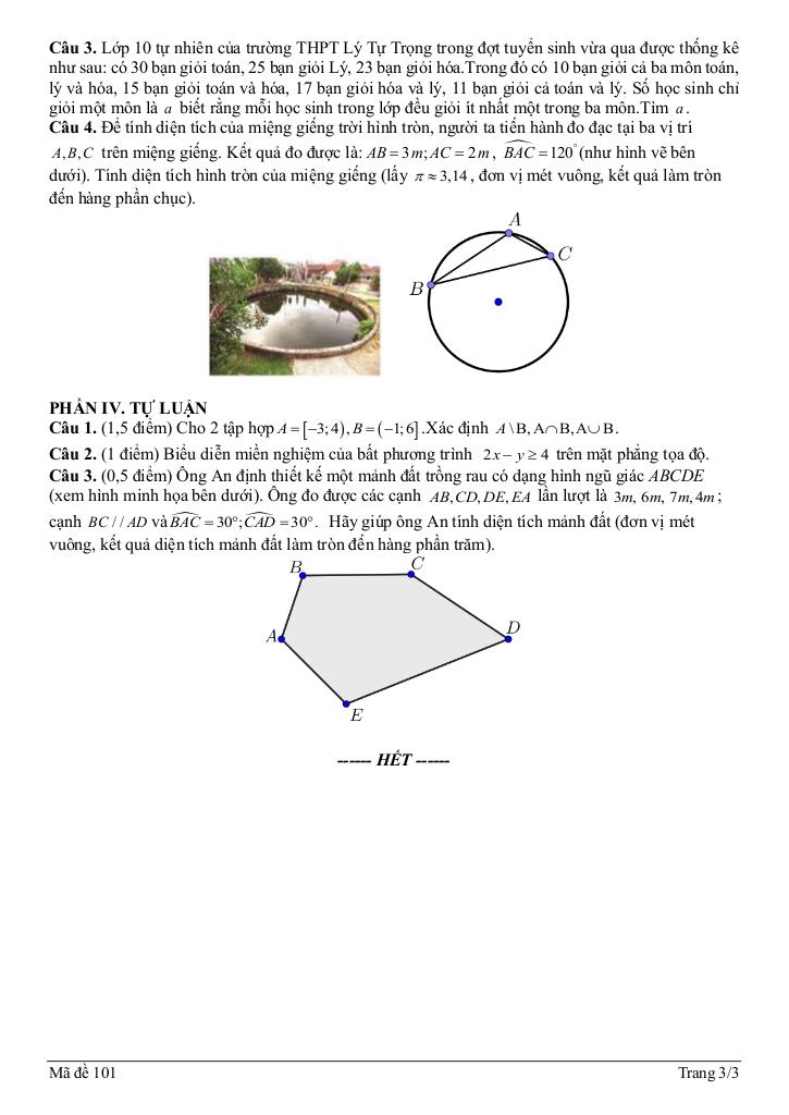 đề giữa học kỳ 1 toán 10 năm 2025 – 2026 trường thpt lý tự trọng – đà nẵng 2