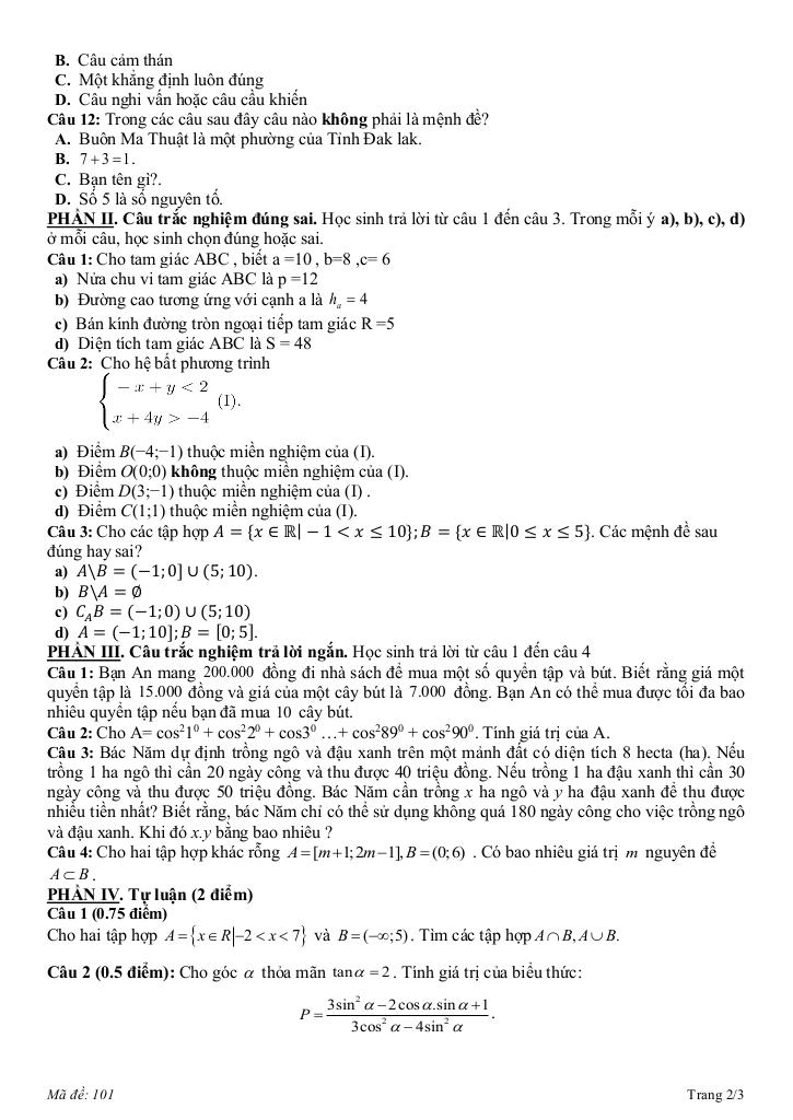 đề giữa học kỳ 1 toán 10 năm 2025 – 2026 trường thpt ngô gia tự 1 – đắk lắk 1