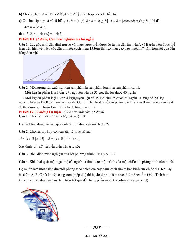 đề giữa học kỳ 1 toán 10 năm 2025 – 2026 trường thpt nguyễn công trứ – đắk lắk 2