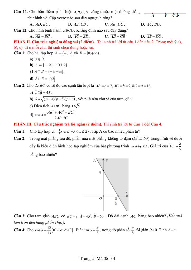 đề giữa học kỳ 1 toán 10 năm 2025 – 2026 trường thpt nguyễn du – hưng yên 1