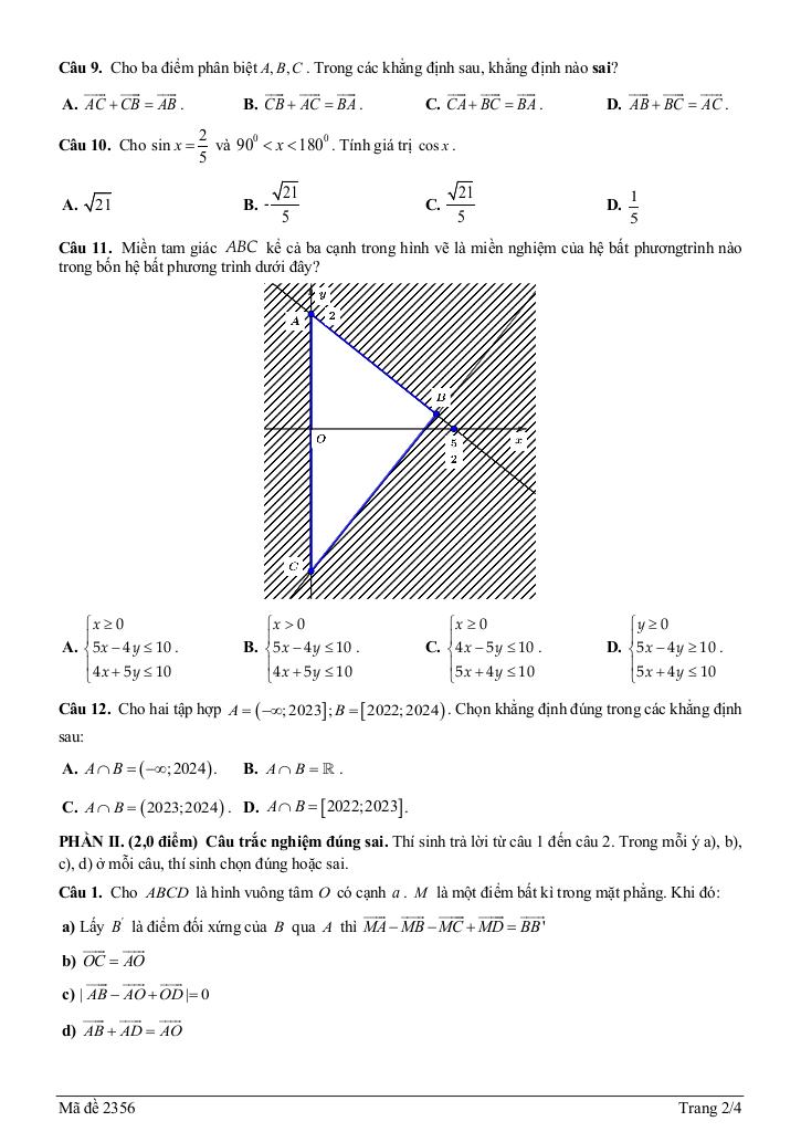 đề giữa học kỳ 1 toán 10 năm 2025 – 2026 trường thpt thái phiên – hải phòng 5