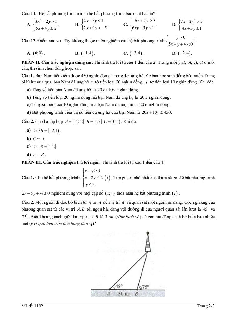 đề giữa học kỳ 1 toán 10 năm 2025 – 2026 trường thpt xuân trường – ninh bình 4