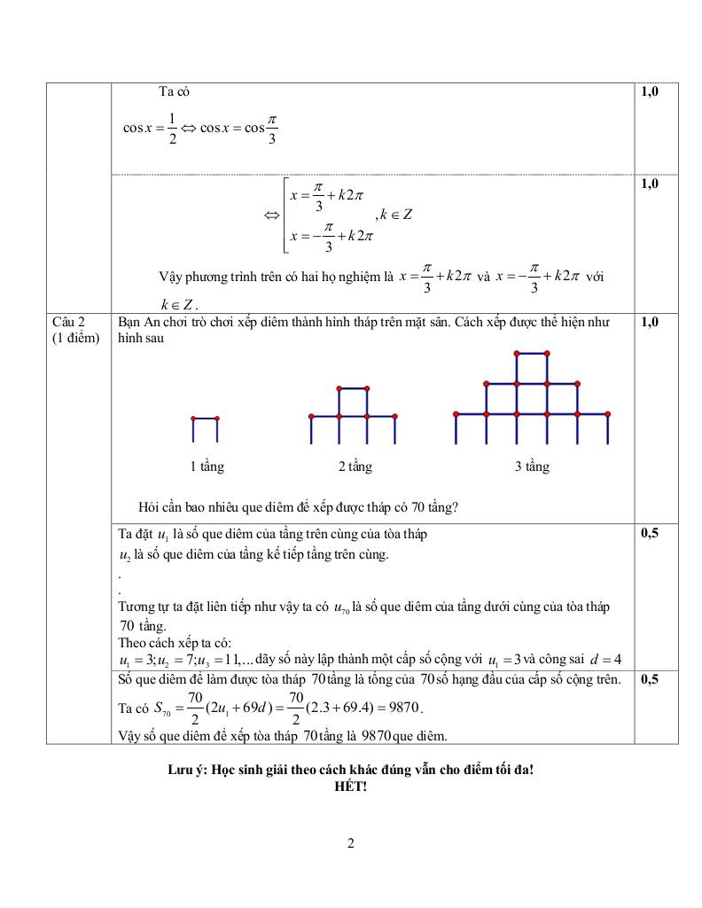 đề giữa học kỳ 1 toán 11 năm 2025 – 2026 trường thpt điền hải – cà mau 3