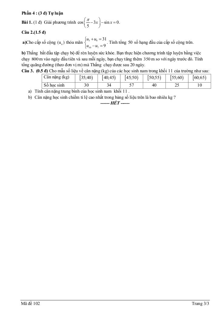 đề giữa học kỳ 1 toán 11 năm 2025 – 2026 trường thpt lý tự trọng – đà nẵng 5