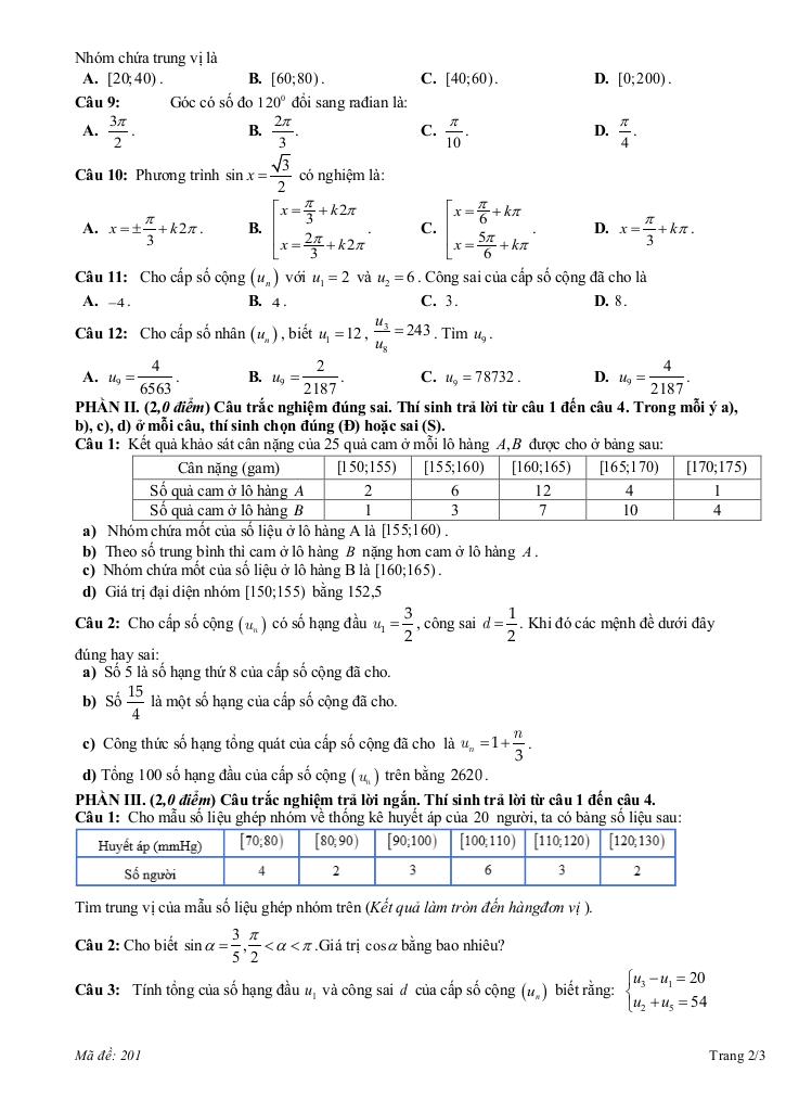 đề giữa học kỳ 1 toán 11 năm 2025 – 2026 trường thpt nam lương sơn – phú thọ 4